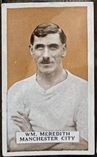 Billy Meredith Manchester City BAT Cigarette Card 1924 #50