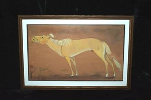 Vintage HORSE Chinese Japanese Color Ink Painting Asian Art Signed Framed - Picture 1 of 11