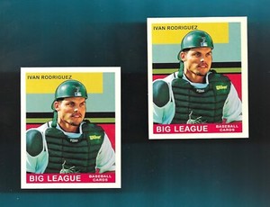 BOTH! 2007 Goudey GREEN/RED BACK MINI # 7 IVAN RODRIGUEZ DETROIT TIGERS SHARP!
