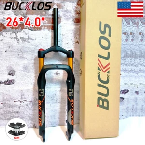 26*4.0" Fat Bike Air Suspension Fork Disc MTB Snow Beach Bicycle 1-1/8" Fork QR - Picture 1 of 7
