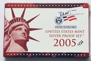 2005-S Complete 11 Coin U.S. Mint SILVER Proof Set with Box and COA - Picture 1 of 6