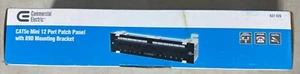 Commercial Electric Cat 5e Mini 12-Port Patch Panel with 89D Mounting Bracket - Picture 1 of 2