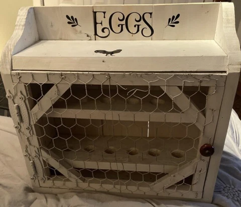 vintage chicken wire white wood cabinet - handmade Cover