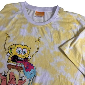 Nickelodeon SpongeBob Mens XLYellow T Shirt Short Sleeve T Shirt Skater Boy - Picture 1 of 5