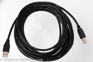 PC USB 5 m / Cable negro de sincronización de datos plomo para impresora láser Brother HL-2130 - Imagen 1 de 5
