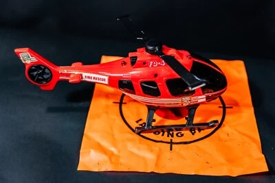 1993 Buddy Super Brute Fire Rescue FD-4 Helicopter with Bonus Mat - Image 1 of 4
