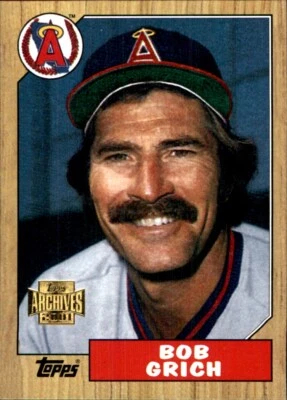 2001 Topps ARCHIVES #172 Bobby Grich CALIFORNIA ANGELS 1987 - Image 1 of 2