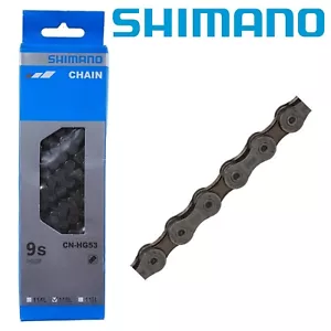 Shimano CN-HG53 catena bicicletta 9 velocità adatta SRAM Tiagra Sora XT Deore SLX Ultegra 105 - Foto 1 di 3