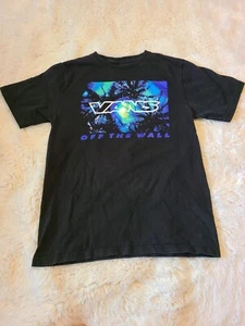 Vans Off The WALL Boys Beach Scene Black Shirt Size Large - Picture 1 of 3