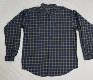 Patagonia Camicia Uomo Maniche Lunghe Cotone Biologico (XL) Ottime Condizioni! Blu - Foto 1 di 10