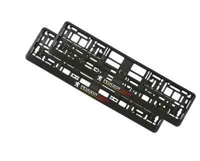 2x Soporte de marco de matrícula europea envolvente para coche deportivo Peugeot Foto 1 de 4