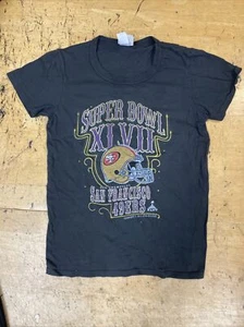 JUNK FOOD women NFL SUPER BOWL XLVII 49ers RAVENS Shirt MEDIUM - Picture 1 of 9