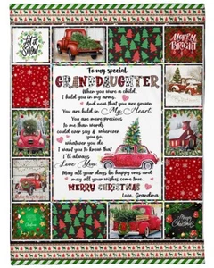 BLANKET TO MY GRANDDAUGHTER CHRISTMAS GIFT | COZY PREMIUM FLEECE SHERPA BLANKET - Picture 1 of 1