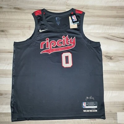 Nike Portland Trailblazers Damian Lillard City Edition Jersey 2XL 56 DX8517-010 - Image 1 of 4