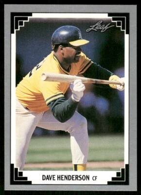 1991 Leaf #232 Dave Henderson - Oakland Athletics - Image 1 of 2
