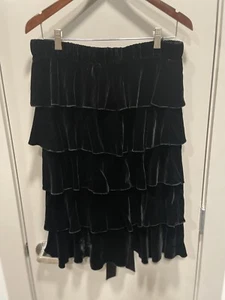 Juicy Couture Black Strapless Velvet Blouse Medium - Picture 1 of 24