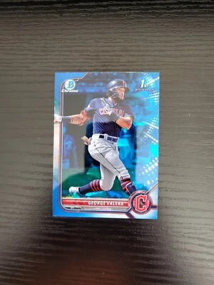 George Valera - 2022 Bowman Chrome 1st Bowman Prospect #BCP-22 - SAPPHIRE - Image 1 of 2