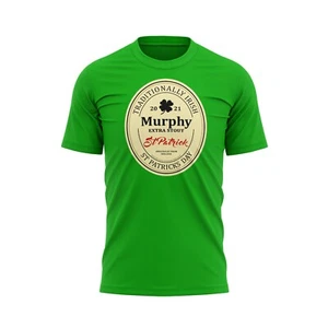 PERSONALISED ST PATRICKS DAY T SHIRTS YOUR NAME SURNAME BEER BADGE GUINNESS L27 - Picture 1 of 7