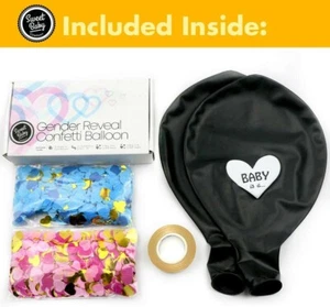 Sweet Baby Co. Jumbo 36 Inch Baby Gender Reveal Balloons Confetti Boy & Girl Kit - Picture 1 of 5