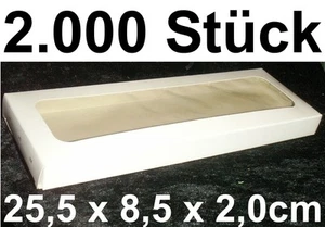 KLARSICHTBOX SCHACHTEL KLARSICHTVERPACKUNG VERSANDBOX FALTBOX FALTKARTON 25x8x2 - Bild 1 von 2