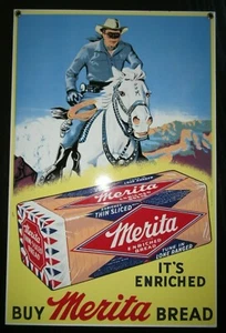 PLAQUE PUB EMAILLEE METAL ENABLED SIGN PAIN MERITA LONE RANGER ANDE ROONEY TM - Imagen 1 de 2