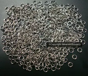 4 mm weiß vergoldet 20 Stärke rund offene Sprungringe 500 Stück Set FPJ022B - Bild 1 von 3
