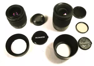 2 Great Looking PROMASTER ZOOM LENSES (28-80 & 80-210mm) w/ Minolta AF MOUNT - Picture 1 of 5