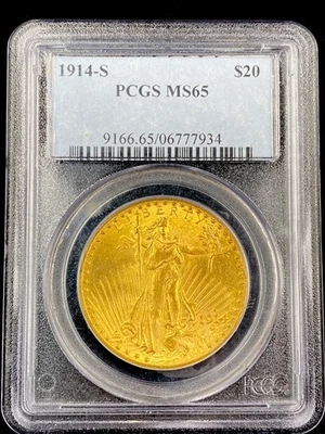1914-S $20 Gold St. Gaudens Double Eagle PCGS MS65 - Image 1 of 4