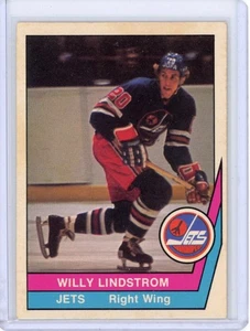 1977-78 O-PEE-CHEE WILLY LINDSTROM #39 WINNIPEG JETS WIE ABGEBILDET FLACHER 1 $ VERSAND - Bild 1 von 2