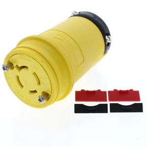 Cooper Yellow Nylon Locking Connector L18-20R 20A 120/208V 3PH 4P4W L1820CY - Picture 1 of 5
