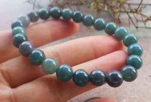 Brazalete Brazalete Cuentas Circulares Jadeíta Jade Verde Certificado por Video 手链 117975 VS - Imagen 1 de 8