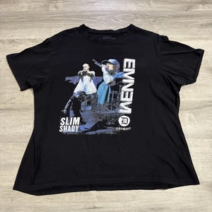 Camicia Eminem Slim Shady Detroit Nera Uomo XXL Rap Hip Hop Concerto Tee - Foto 1 di 3