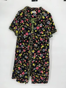 Vintage 60er 70er Lane Bryant Blumen Hauskleid Rüschen keine Gr. Knöpfe fehlen - Bild 1 von 4