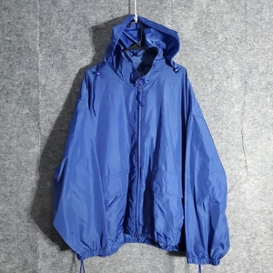 Woolrich Jacket Mens 3XL Blue Hooded Lightweight Nylon Windbreaker Solid SPorts - Picture 1 of 7
