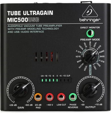 Preamplificador de micrófono de tubo Behringer MIC500USB Foto 1 de 4