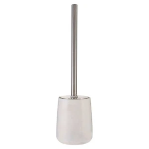 Abaska Off White Marble And Stainless Steel Toilet Brush Indoor Bathroom Home Cl - Picture 1 of 1