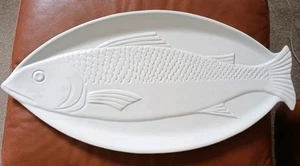 VINTAGE KNOBLER INTERNATIONAL CERAMIC FISH SERVING TRAY 22” LONG PORTUGAL MADE - Picture 1 of 8