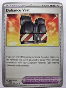 Gilet Defiance 162/182 PAR SV04: Paradox Rift Non Comune Normale NM Pokemon Tcg - Foto 1 di 2