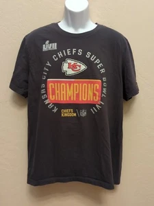 T-shirt Kansas City Chiefs Super Bowl LVII da uomo taglia XL grigia NFL Nike Swoosh - Foto 1 di 8