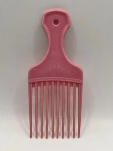 Vintage Hair Lift Pick PINK Plastic Perm Comb 1980s Thick Curly USA 5” Retro HTF - Picture 1 of 8