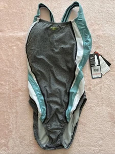 NWT Women's Size 10 Speedo Porcelain Quantum Fusion Splice One Piece Swimsuit - Picture 1 of 5