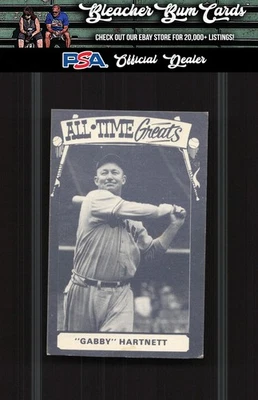1975 TCMA All-Time Greats Hand Cut Panel Gabby Hartnett Red Stats - Image 1 of 2