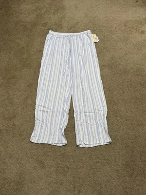 Pantalones In Bloom By Jonquil Azul Blanco Rayas Corbata Cintura Talla Mediana C96 Foto 1 de 4
