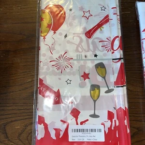 3 Pcs 2023 Graduation Tablecloths, Large Size Plastic 54"x108" Party Tablecover - Picture 1 of 3