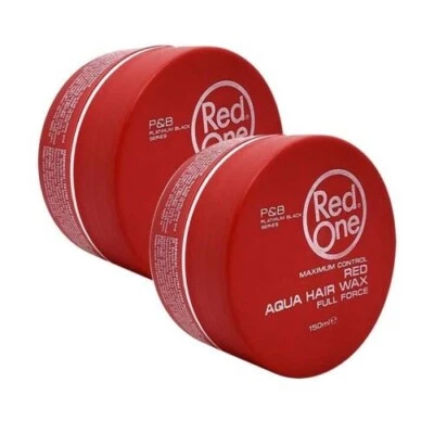 RedOne Aqua Hair Wax Maximum Hold Full Force Hair Gel RED, 150ml ( 2 pack) - Image 1 of 2