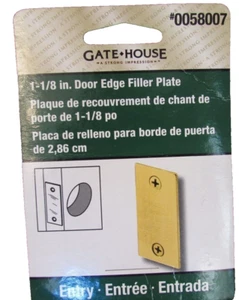 Piastra di riempimento bordo porta Gatehouse 1-1/8" #0058007 ottone #U9497-L ingresso - Foto 1 di 2