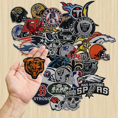 LOT LOGO WHOLESALE LANDOMOPENS SHIELD FOOTBALL SPORT EMBROIDERED IRON ON PATCHES - Image 1 of 4