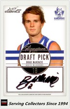 2012 Select AFL Eternity Draft Pick Signature Card DPS9 Brad McKenzie-North Melb