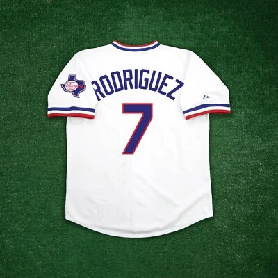 Ivan Rodriguez 1984 Texas Rangers Cooperstown Men's Home White Throwback Jersey - Image 1 of 4