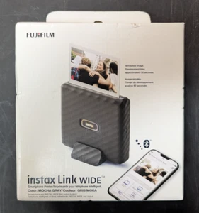Fujifilm INSTAX LINK WIDE Smartphone Printer - Mocha Gray BRAND NEW - Picture 1 of 4